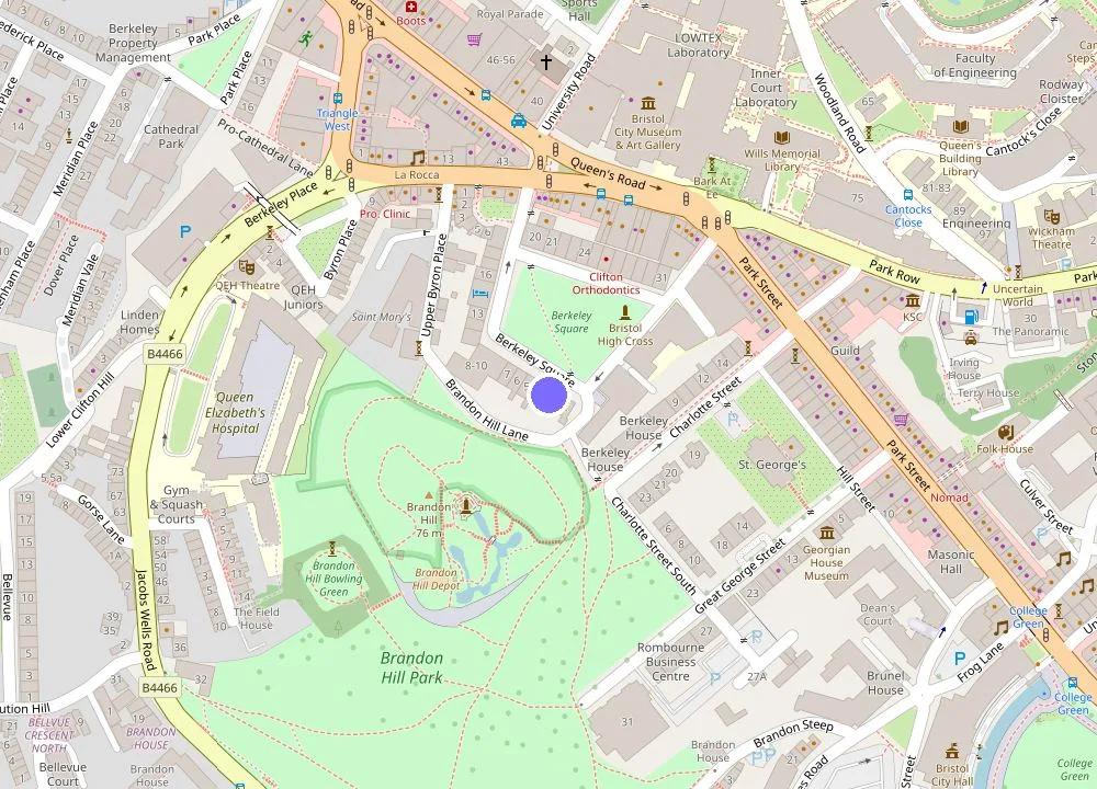 Map: 3 Berkeley Square Guesthouse